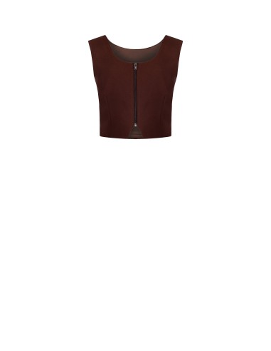 Zachte crop top van satijnen envers Rinascimento