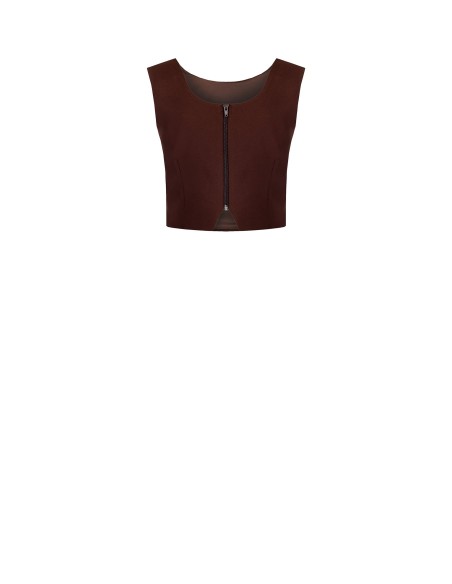 Zachte crop top van satijnen envers Rinascimento