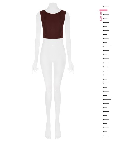 Zachte crop top van satijnen envers Rinascimento