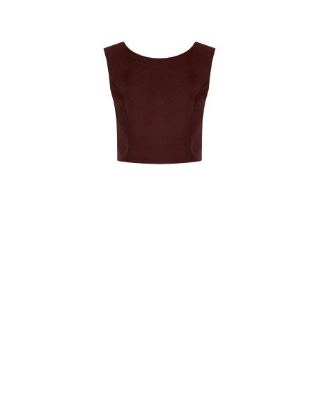 Zachte crop top van satijnen envers Rinascimento