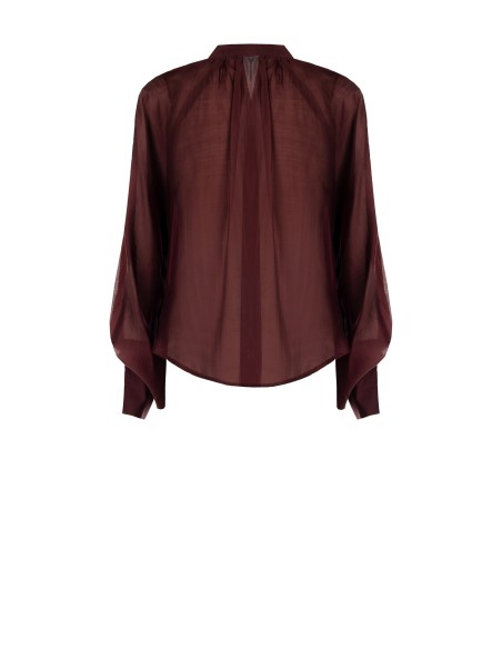 Luchtige blouse van lichte, semi-transparante stof met extra lange mouwen Rinascimento