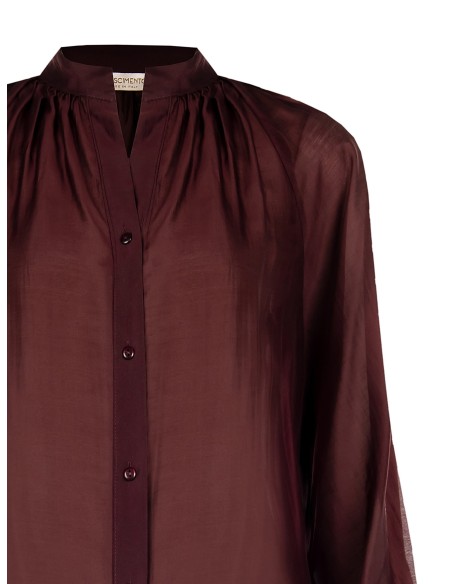 Luchtige blouse van lichte, semi-transparante stof met extra lange mouwen Rinascimento