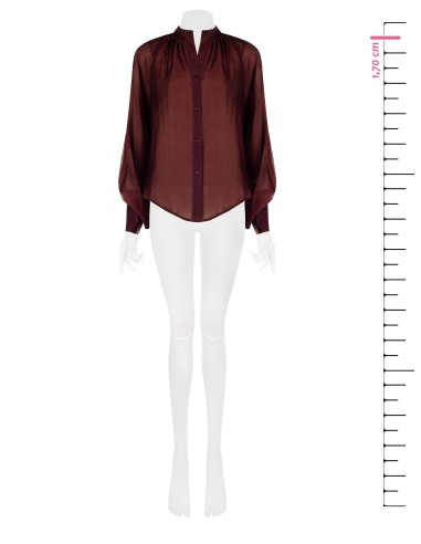 Luchtige blouse van lichte, semi-transparante stof met extra lange mouwen Rinascimento