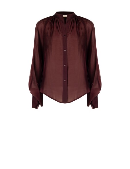 Luchtige blouse van lichte, semi-transparante stof met extra lange mouwen Rinascimento