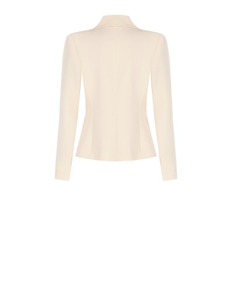 Korte double-breasted blazer van technische stof Rinascimento