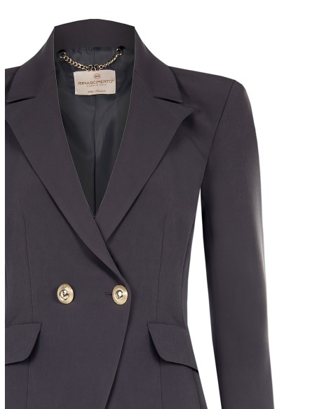 Korte double-breasted blazer van technische stof Rinascimento