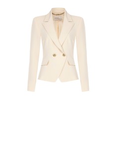 Korte double-breasted blazer van technische stof Rinascimento