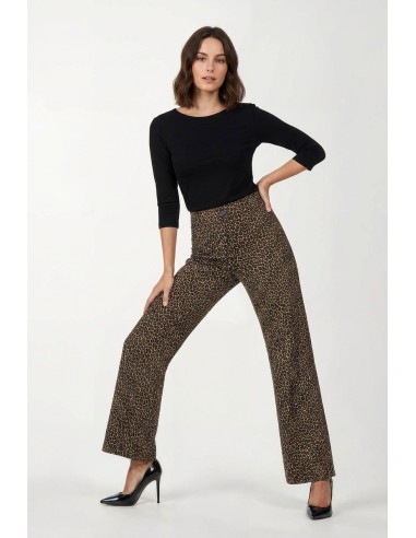 Rechte broek met luipaardprint en zakken Rinascimento
