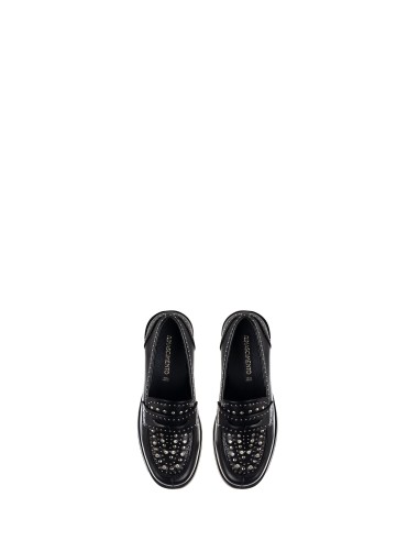 Rinascimento mocassins met studs en strass
