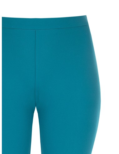 Rechte curvy broek van scuba-crêpe met elastische tailleband achteraan – Rinascimento Curvy