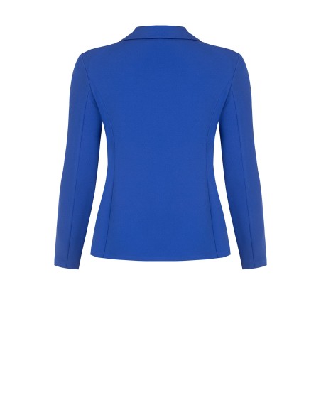 Getailleerde curvy blazer van scuba-crêpe met bijpassende knopen, Rinascimento Curvy