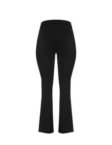 Curvy flarebroek van scuba-crêpe met elastiek aan de achterkant en een rits aan de zijkant – Rinascimento Curvy