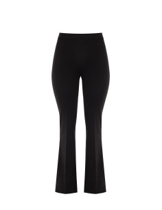 Curvy flarebroek van scuba-crêpe met elastiek aan de achterkant en een rits aan de zijkant – Rinascimento Curvy