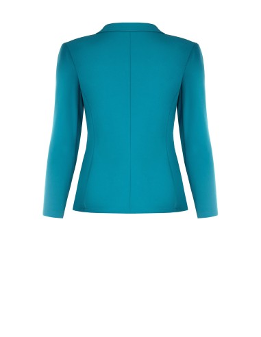 Getailleerde curvy blazer van scuba-crêpe met bijpassende knoop – Rinascimento Curvy