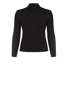 Curvy getailleerde blazer van scuba-crêpe met ritssluiting en RR-logo – Rinascimento Curvy 2