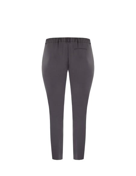 Cropped sigarettenbroek van bi-stretchstof met elastiek achteraan – Rinascimento Curvy