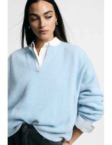 Oversized trui met V-hals en splitje Please