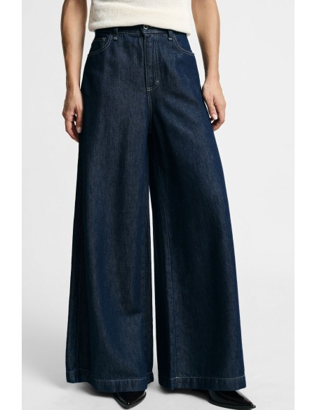 Jeans met wijde pijpen en vijf zakken Please