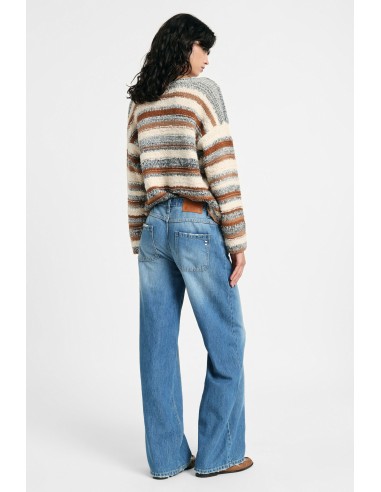 Wijde pijp-jeans met gerafelde zoom, alstublieft