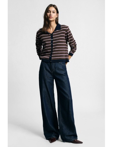 Wijde jeans met contrasterende stiksels Please