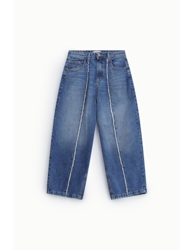 Wijde jeans met contrasterende stiksels, alsjeblieft