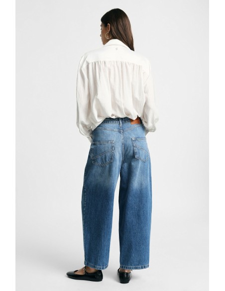 Wijde jeans met contrasterende stiksels, alsjeblieft