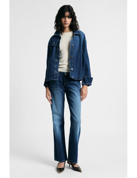 Wijde jeans met gewassen effect, alsjeblieft