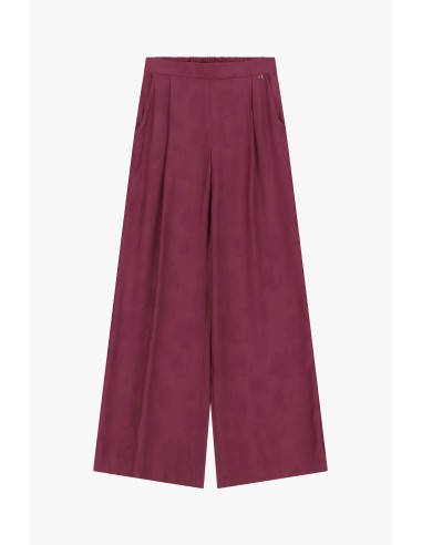 Dixie palazzobroek met plooien en elastische taille