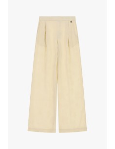 Dixie palazzobroek met plooien en elastische taille