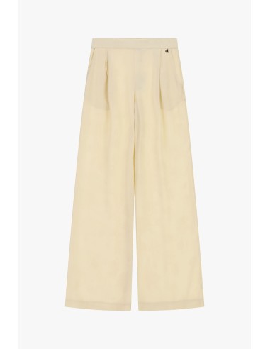 Dixie palazzobroek met plooien en elastische taille