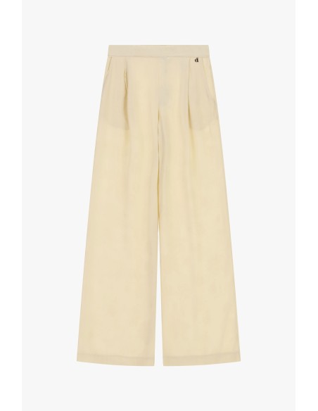 Dixie palazzobroek met plooien en elastische taille