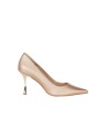 Glitter pumps met stilettohakken en hoge metalen hak van Rinascimento