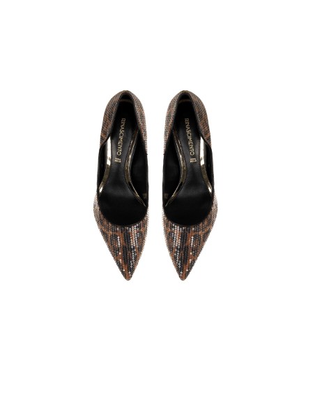 Rinascimento gevlekte stiletto-pumps, bedekt met transparante pailletten