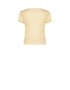 Getailleerd geribbeld T-shirt van lurex van Rinascimento 2