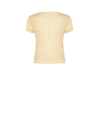 Getailleerd geribbeld T-shirt van lurex van Rinascimento