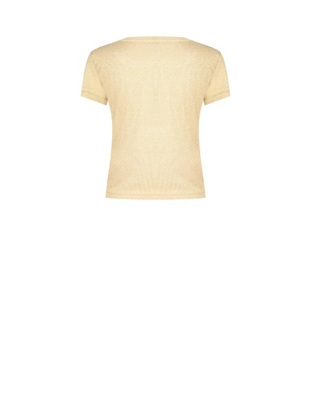 Getailleerd geribbeld T-shirt van lurex van Rinascimento