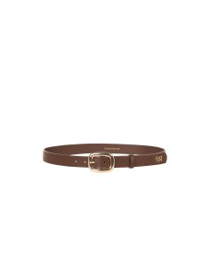 Smalle riem van glad imitatieleer met RR Rinascimento-logo