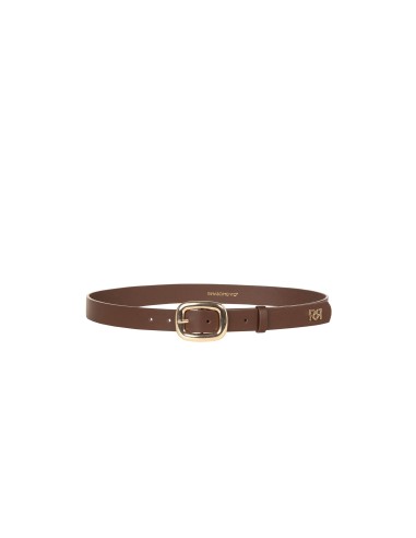 Smalle riem van glad imitatieleer met RR Rinascimento-logo