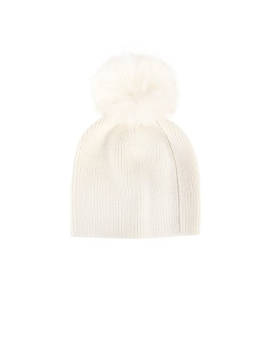 Muts van een viscose-angoramix met lurexdecoratie en een pompon van synthetische bont, Rinascimento
