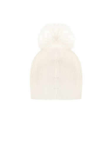 Muts van een viscose-angoramix met lurexdecoratie en een pompon van synthetische bont, Rinascimento