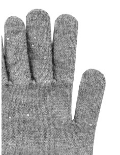 Handschoenen van een viscose-wolmix met micro-pailletten van Rinascimento 2