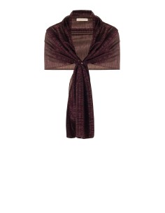 Georgette geplooide stola/schouderomslag met lurex van Rinascimento