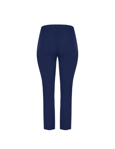 Rechte curvy broek van scuba-crêpe met elastische tailleband achteraan – Rinascimento Curvy