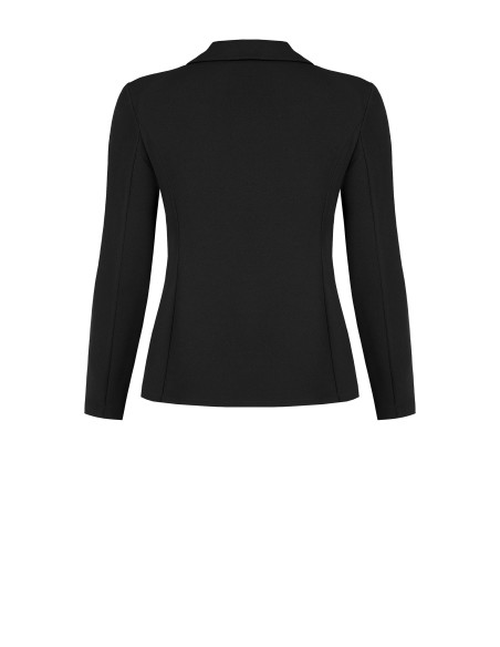Getailleerde curvy blazer van scuba-crêpe met bijpassende knopen, Rinascimento Curvy
