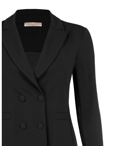Getailleerde curvy blazer van scuba-crêpe met bijpassende knopen, Rinascimento Curvy