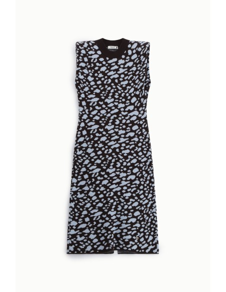 Mouwloze midi-jurk met abstracte print Please