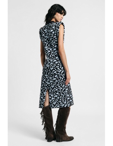 Mouwloze midi-jurk met abstracte print Please