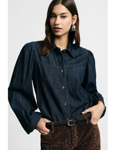 Shirt met klassieke kraag en wijde lange mouwen Please