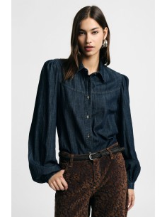 Shirt met klassieke kraag en wijde lange mouwen Please