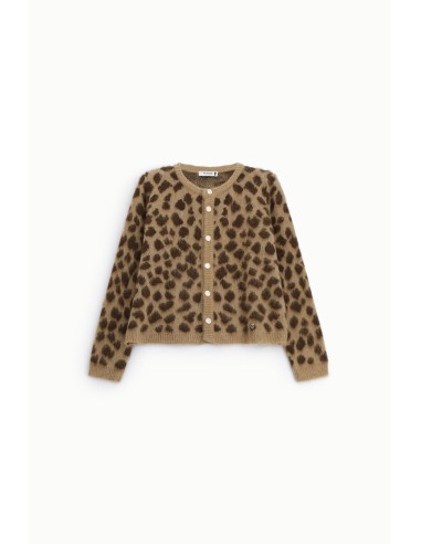 Kort vest met luipaardprint en knopen Please